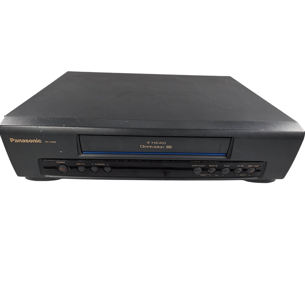 Panasonic PV-7400 Omnivision 4 Head VHS VCR Player Black 1997 Vintage